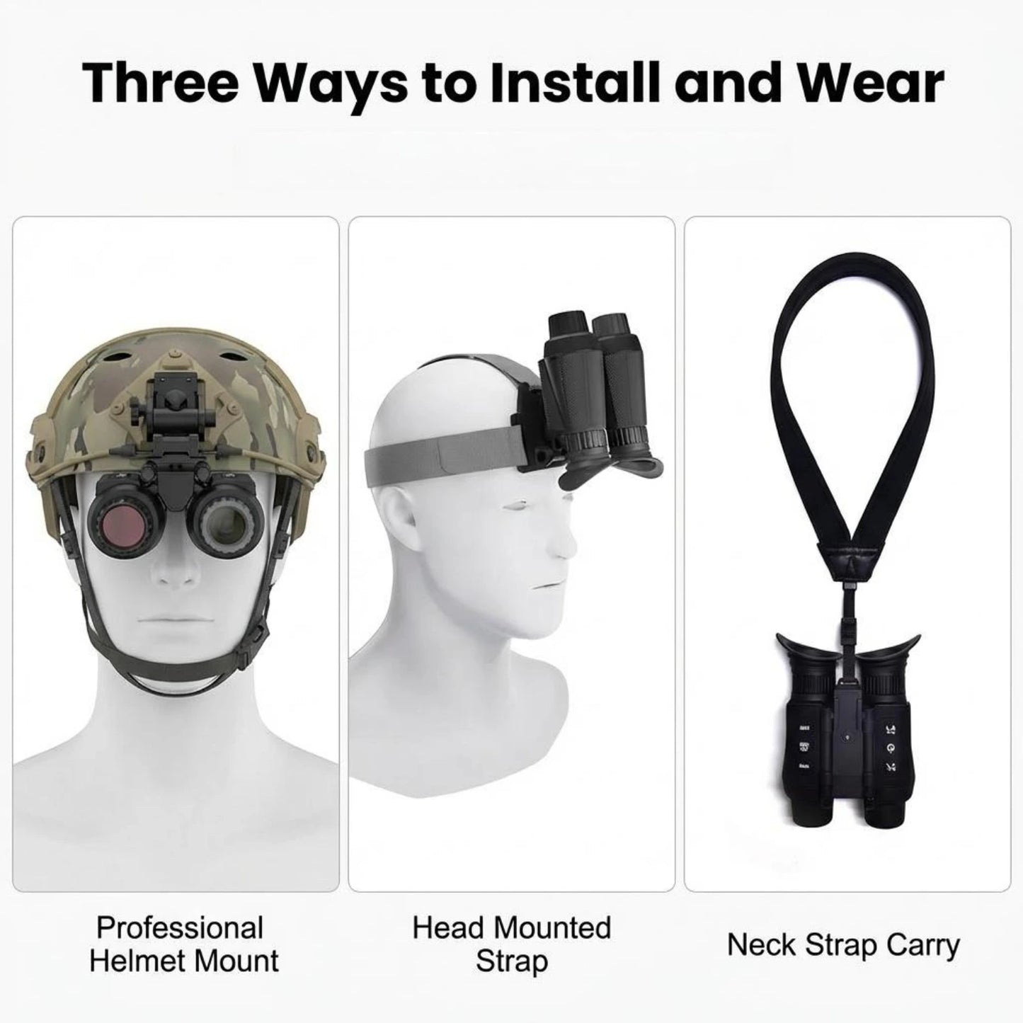 DarkScout Night Vision Binoculars 4K – Digital Night Vision Goggles with IR, 7X Zoom, 330 Yards Range, Dual Display