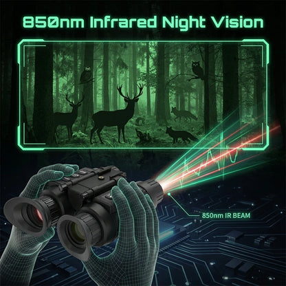 DarkScout Night Vision Binoculars 4K – Digital Night Vision Goggles with IR, 7X Zoom, 330 Yards Range, Dual Display