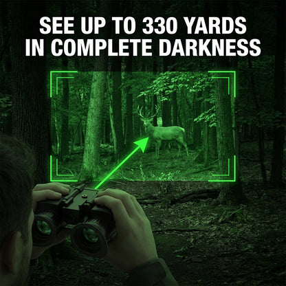 DarkScout Night Vision Binoculars 4K – Digital Night Vision Goggles with IR, 7X Zoom, 330 Yards Range, Dual Display